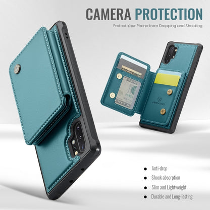 For Samsung Galaxy Note10+ 5G JEEHOOD J05 Business Magnetic Style RFID Leather Phone Case(Blue Green) - Galaxy Phone Cases by JEEHOOD | Online Shopping UK | buy2fix