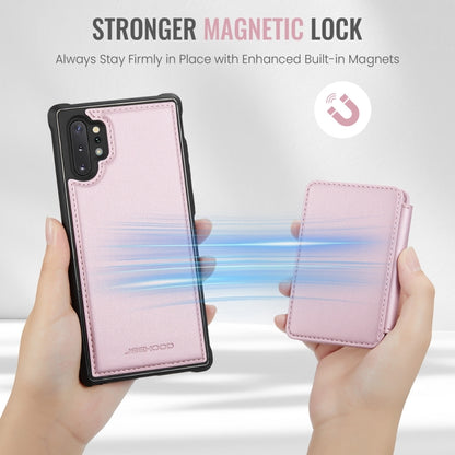 For Samsung Galaxy Note10+ 5G JEEHOOD J05 Business Magnetic Style RFID Leather Phone Case(Pink) - Galaxy Phone Cases by JEEHOOD | Online Shopping UK | buy2fix