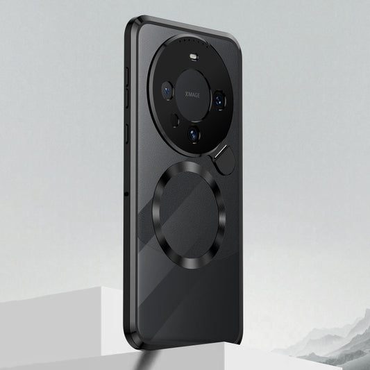 For Huawei Mate 60 Aromatherapy Holder Single-sided MagSafe Magnetic Phone Case(Black) by buy2fix