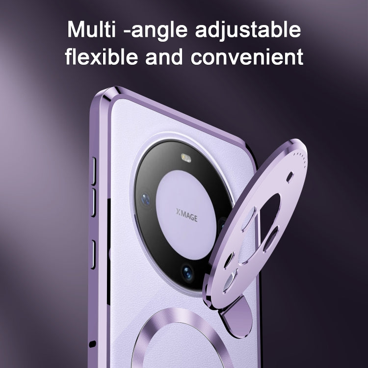 For Huawei Mate 60 Aromatherapy Holder Single-sided MagSafe Magnetic Phone Case(Purple) - Huawei Cases by buy2fix | Online Shopping UK | buy2fix