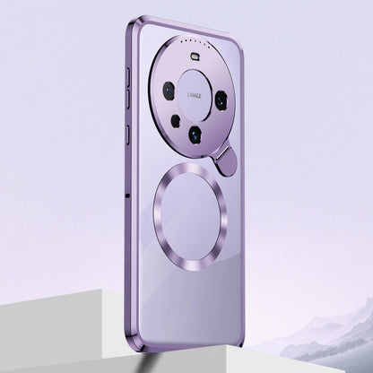 For Huawei Mate 60 Pro Aromatherapy Holder Single-sided MagSafe Magnetic Phone Case(Purple) - Huawei Cases by buy2fix | Online Shopping UK | buy2fix