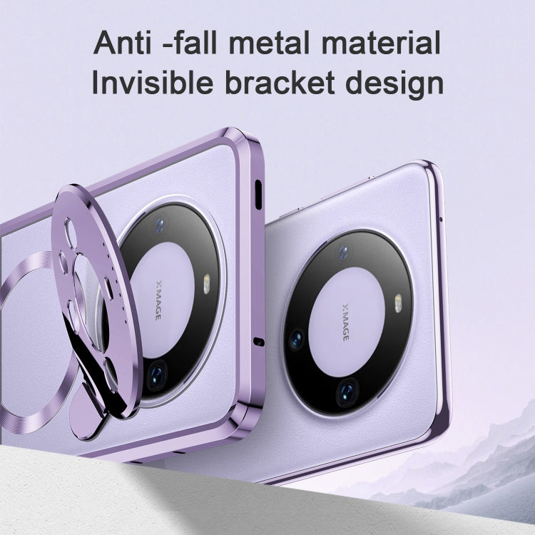 For Huawei Mate 60 Pro Aromatherapy Holder Single-sided MagSafe Magnetic Phone Case(Purple) - Huawei Cases by buy2fix | Online Shopping UK | buy2fix