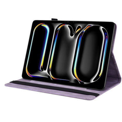 For iPad Pro 11 2025 / 2024 Butterfly Flower Embossed Leather Tablet Case(Purple) by buy2fix