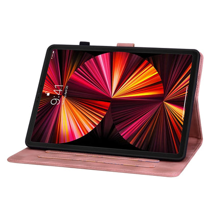 For iPad Pro 12.9 2022 / 2021 / 2020 Lily Embossed Leather Smart Tablet Case(Pink) - iPad Pro 12.9 (2022/2021) Cases by buy2fix | Online Shopping UK | buy2fix