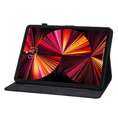 For iPad Pro 12.9 2022 / 2021 / 2020 Lily Embossed Leather Smart Tablet Case(Black) - iPad Pro 12.9 (2022/2021) Cases by buy2fix | Online Shopping UK | buy2fix