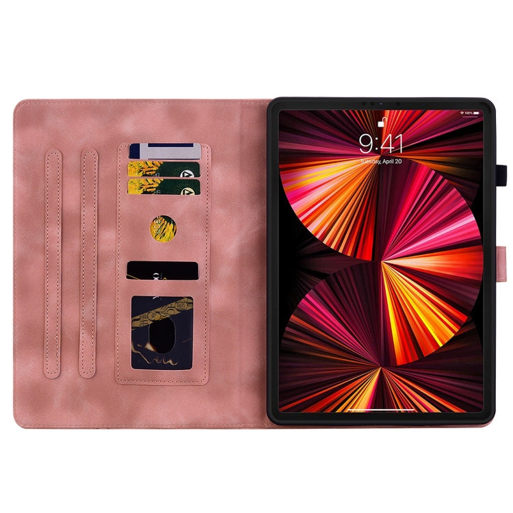 For iPad Pro 11 2022 / Air 10.9 2022 Lily Embossed Leather Smart Tablet Case(Pink) - More iPad Cases by buy2fix | Online Shopping UK | buy2fix
