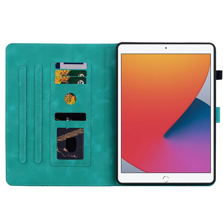 For iPad Air / Air 2 / 9.7 2017 / 2018 Lily Embossed Leather Smart Tablet Case(Green) - iPad 9.7 (2018) & (2017) Cases by buy2fix | Online Shopping UK | buy2fix