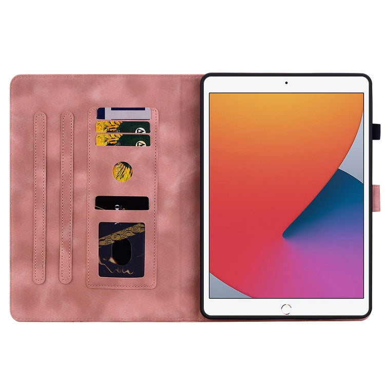 For iPad Air / Air 2 / 9.7 2017 / 2018 Lily Embossed Leather Smart Tablet Case(Pink) - iPad 9.7 (2018) & (2017) Cases by buy2fix | Online Shopping UK | buy2fix