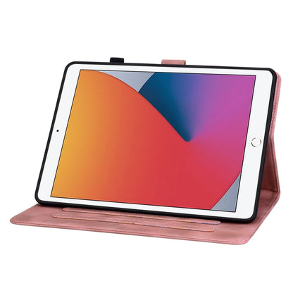For iPad Air / Air 2 / 9.7 2017 / 2018 Lily Embossed Leather Smart Tablet Case(Pink) - iPad 9.7 (2018) & (2017) Cases by buy2fix | Online Shopping UK | buy2fix