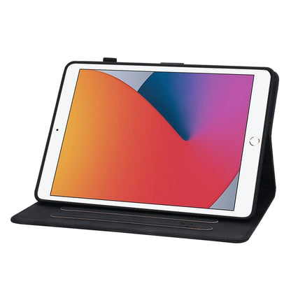 For iPad Air / Air 2 / 9.7 2017 / 2018 Lily Embossed Leather Smart Tablet Case(Black) - iPad 9.7 (2018) & (2017) Cases by buy2fix | Online Shopping UK | buy2fix
