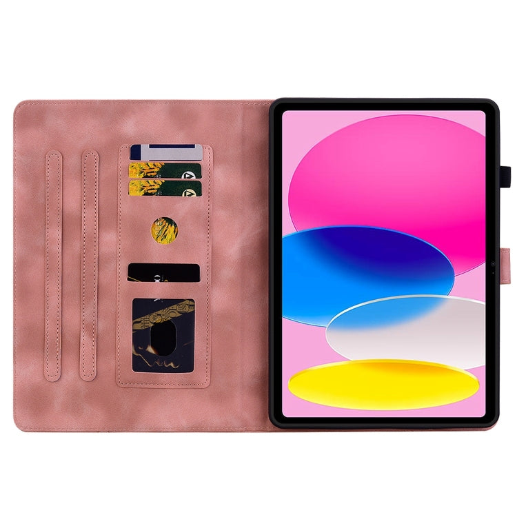 For iPad 2025 / 2022 Lily Embossed Leather Smart Tablet Case(Pink) - iPad 2025 / 2022 Cases by buy2fix | Online Shopping UK | buy2fix