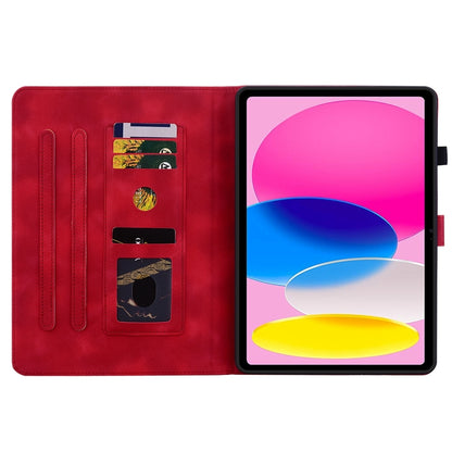 For iPad 2025 / 2022 Lily Embossed Leather Smart Tablet Case(Red) - iPad 2025 / 2022 Cases by buy2fix | Online Shopping UK | buy2fix