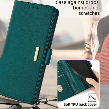 For Motorola Moto G Play 4G 2024 Crossbody Chain Leather Phone Case(Green) by buy2fix