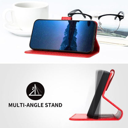 For iPhone 17 YX0070 Carbon Fiber Buckle Leather Phone Case with Lanyard(Red) - iPhone 17 Cases by buy2fix | Online Shopping UK | buy2fix