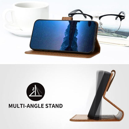 For iPhone 17 YX0070 Carbon Fiber Buckle Leather Phone Case with Lanyard(Coffee) - iPhone 17 Cases by buy2fix | Online Shopping UK | buy2fix