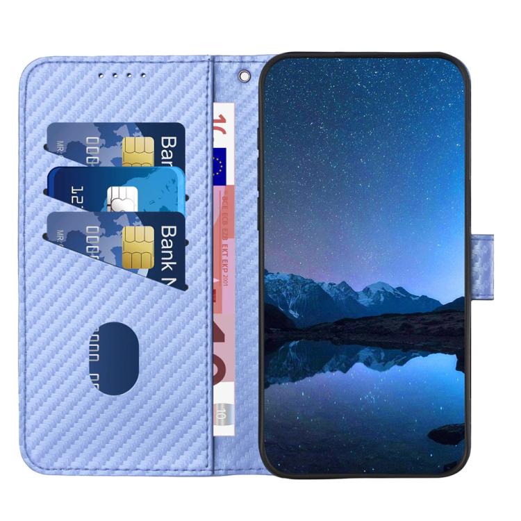 For Google Pixel 10 Pro XL YX0070 Carbon Fiber Buckle Leather Phone Case with Lanyard(Light Purple) - Google Cases by buy2fix | Online Shopping UK | buy2fix