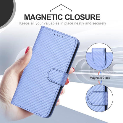 For Google Pixel 10 Pro XL YX0070 Carbon Fiber Buckle Leather Phone Case with Lanyard(Light Purple) - Google Cases by buy2fix | Online Shopping UK | buy2fix