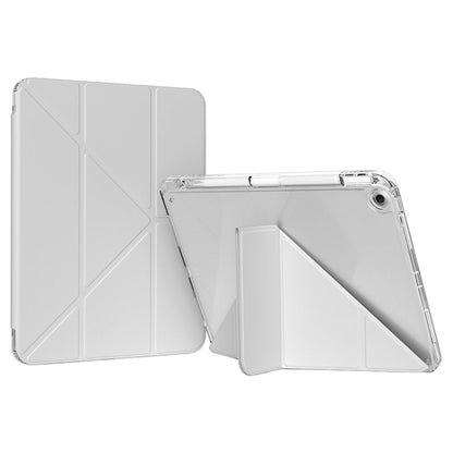 For iPad 10.2 2021 / 2020 / 2019 GEBEI Deformation Leather Tablet Case(Grey) by GEBEI