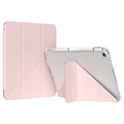 For iPad 10.2 2021 / 2020 / 2019 GEBEI Deformation Leather Tablet Case(Pink) by GEBEI