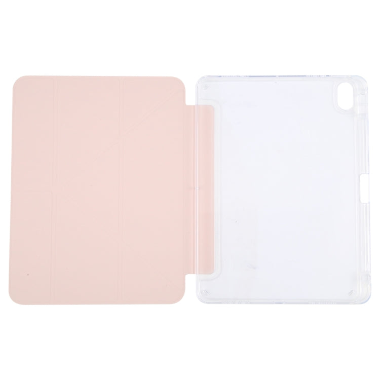 For iPad 10.2 2021 / 2020 / 2019 GEBEI Deformation Leather Tablet Case(Pink) by GEBEI