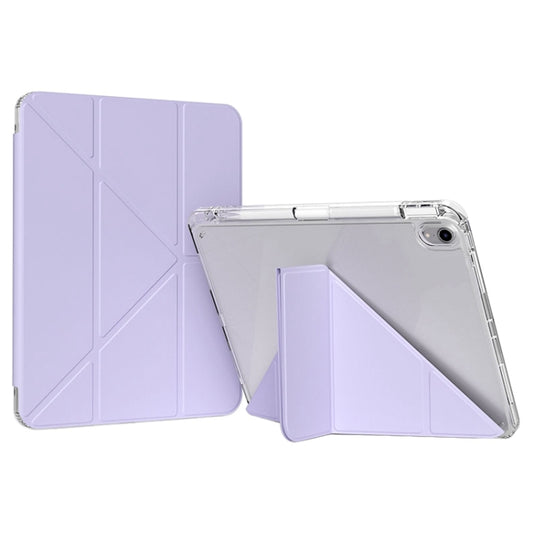 For iPad 2025 / 2022 GEBEI Deformation Leather Tablet Case(Purple) by GEBEI