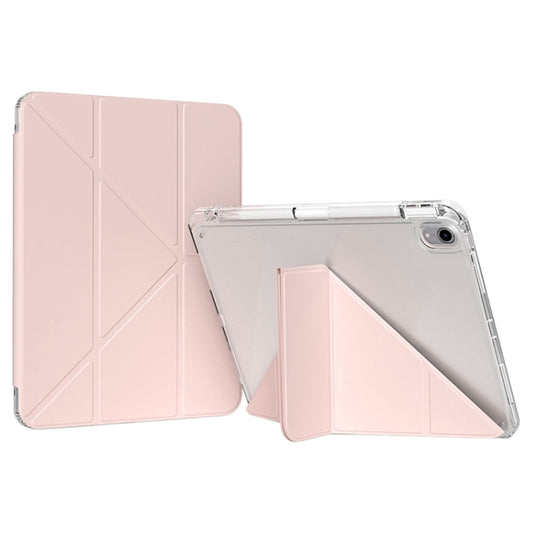 For iPad 2025 / 2022 GEBEI Deformation Leather Tablet Case(Pink) by GEBEI