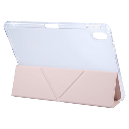 For iPad 2025 / 2022 GEBEI Deformation Leather Tablet Case(Pink) by GEBEI
