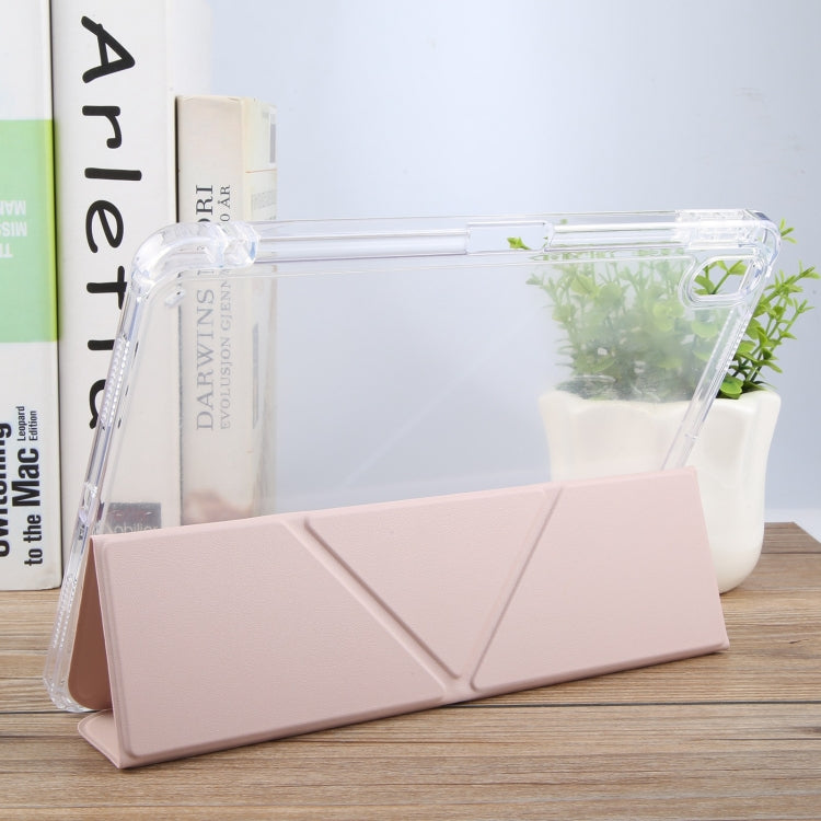 For iPad 2025 / 2022 GEBEI Deformation Leather Tablet Case(Pink) by GEBEI