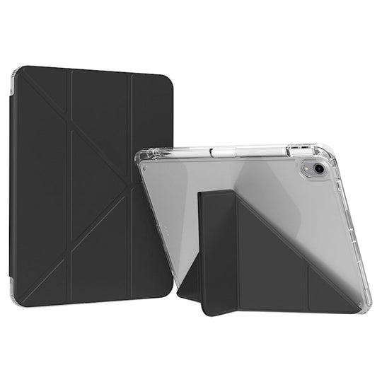 For iPad Air 13 2026 / 2025 / 2024 / Pro 12.9 GEBEI Deformation Leather Tablet Case(Black)