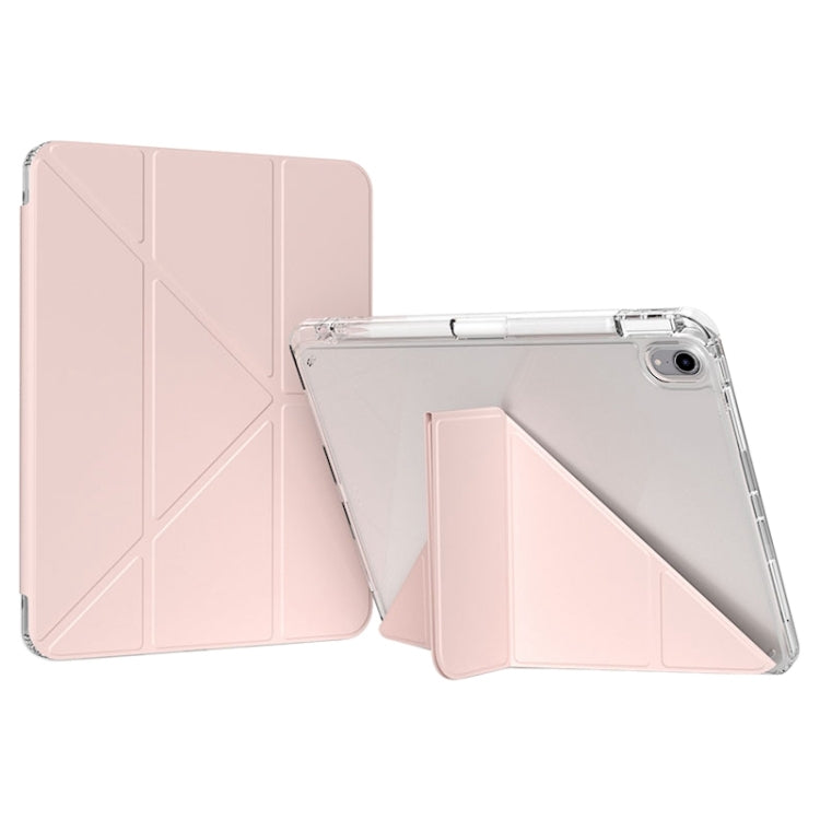 For iPad mini 2024 / mini 6 GEBEI Deformation Leather Tablet Case(Pink) by GEBEI
