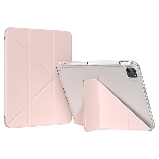 For iPad Pro 11 2025 / 2024 GEBEI Deformation Leather Tablet Case(Pink)
