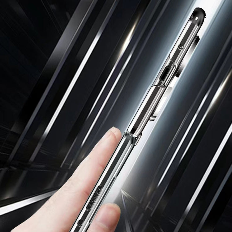 For Huawei Mate X3 Integrated Plating PC Leather Texture Full Coverage Fold Shockproof Phone Case(Orange) - Huawei Cases by buy2fix | Online Shopping UK | buy2fix