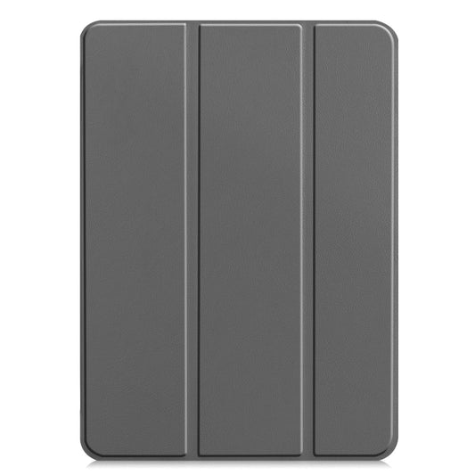For iPad Pro 13 2025 / 2024 Custer Pure Color 3-Fold Holder Smart Leather Tablet Case(Grey) by buy2fix