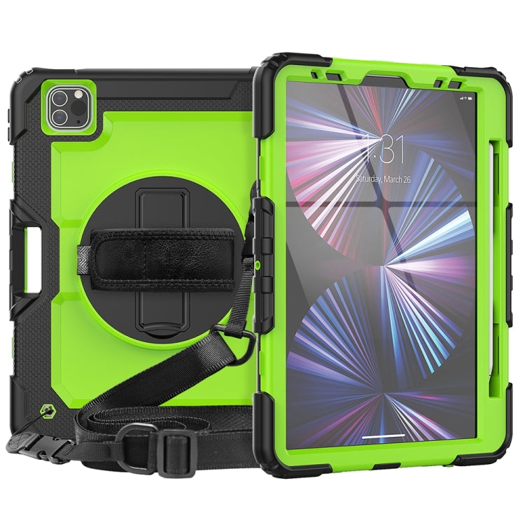 For iPad Pro 11 2024 Silicone + PC Tablet Protective Case(Yellow Green+Black) - iPad Pro 11 2024 Cases by buy2fix | Online Shopping UK | buy2fix