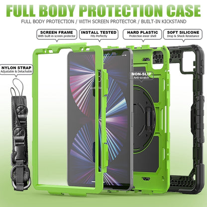 For iPad Pro 11 2024 Silicone + PC Tablet Protective Case(Yellow Green+Black) - iPad Pro 11 2024 Cases by buy2fix | Online Shopping UK | buy2fix