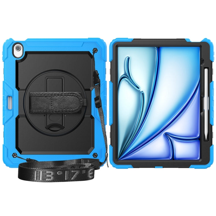 For iPad Air 13 2024 Silicone + PC Tablet Protective Case(Black+Light Blue) - iPad Air 13 2024 Cases by buy2fix | Online Shopping UK | buy2fix