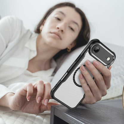 For  iPhone 17 Air Carbon Fiber Texture MagSafe Translucent Phone Case(Black) - iPhone Air Cases by buy2fix | Online Shopping UK | buy2fix