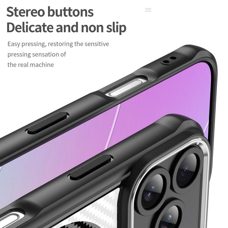 For iPhone 17 Pro Carbon Fiber Texture MagSafe Translucent Phone Case(Black) - iPhone 17 Pro Cases by buy2fix | Online Shopping UK | buy2fix