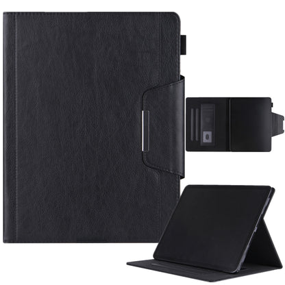 For iPad Pro 13 2024 Solid Color Metal Buckle Leather Smart Tablet Case(Black) - iPad Pro 13 2024 Cases by buy2fix | Online Shopping UK | buy2fix