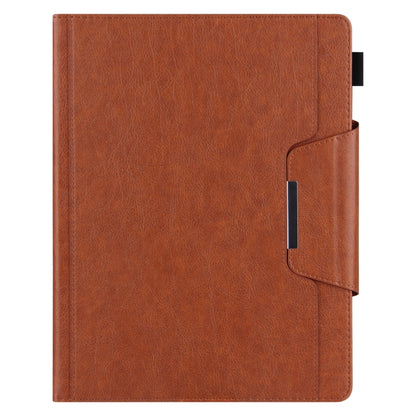 For iPad Pro 13 2024 Solid Color Metal Buckle Leather Smart Tablet Case(Brown) - iPad Pro 13 2024 Cases by buy2fix | Online Shopping UK | buy2fix