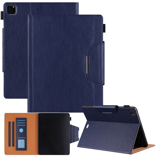 For iPad Pro 11 2025 / 2024 Solid Color Metal Buckle Leather Smart Tablet Case(Royal Blue) by buy2fix