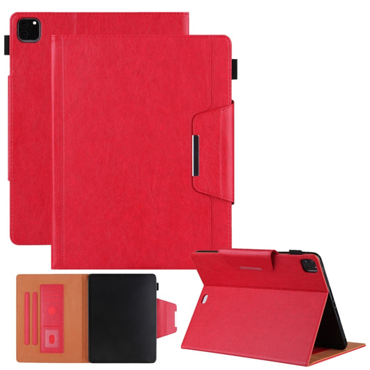 For iPad Pro 11 2025 / 2024 Solid Color Metal Buckle Leather Smart Tablet Case(Red) by buy2fix