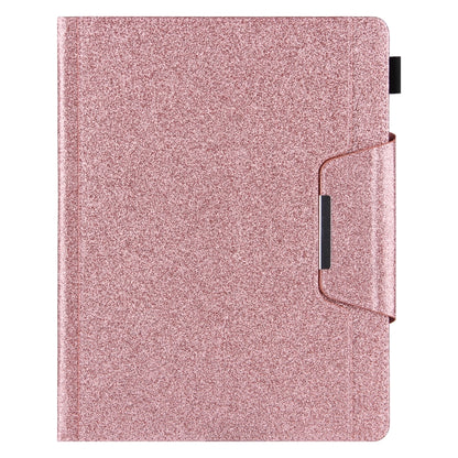 For iPad Pro 13 2024 Glitter Metal Buckle Leather Smart Tablet Case(Rose Gold) - iPad Pro 13 2024 Cases by buy2fix | Online Shopping UK | buy2fix