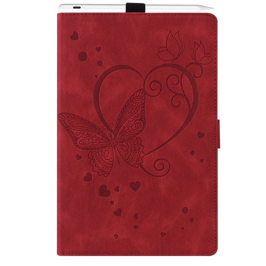 For iPad Pro 11 2025 / 2024 Love Butterfly Embossed Leather Tablet Case(Red) by buy2fix