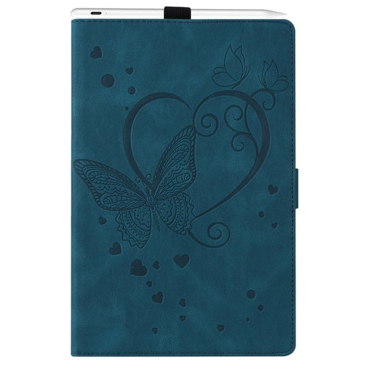 For iPad Pro 11 2025 / 2024 Love Butterfly Embossed Leather Tablet Case(Blue) by buy2fix