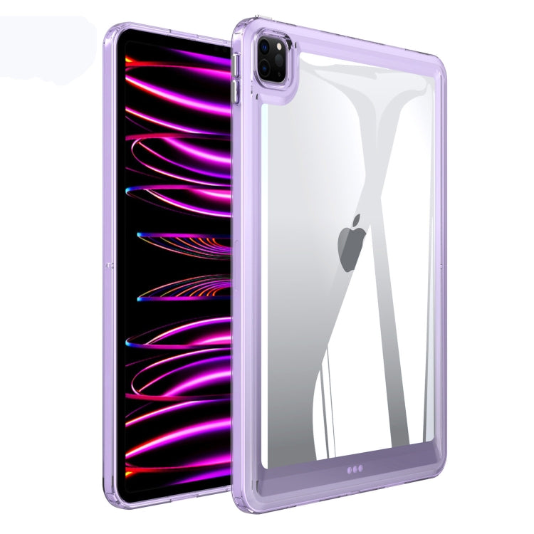 For iPad Pro 12.9 2022 / 2021 / 2020 Transparent Acrylic Tablet Case(Light Purple) - iPad Pro 12.9 (2022/2021) Cases by buy2fix | Online Shopping UK | buy2fix