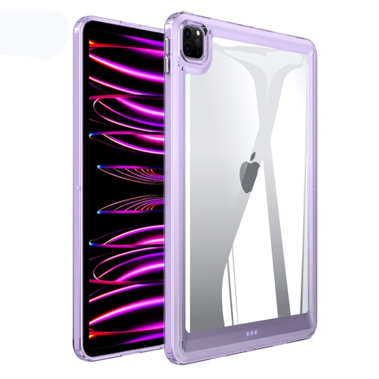For iPad Pro 12.9 2022 / 2021 / 2020 Transparent Acrylic Tablet Case(Light Purple) - iPad Pro 12.9 (2022/2021) Cases by buy2fix | Online Shopping UK | buy2fix