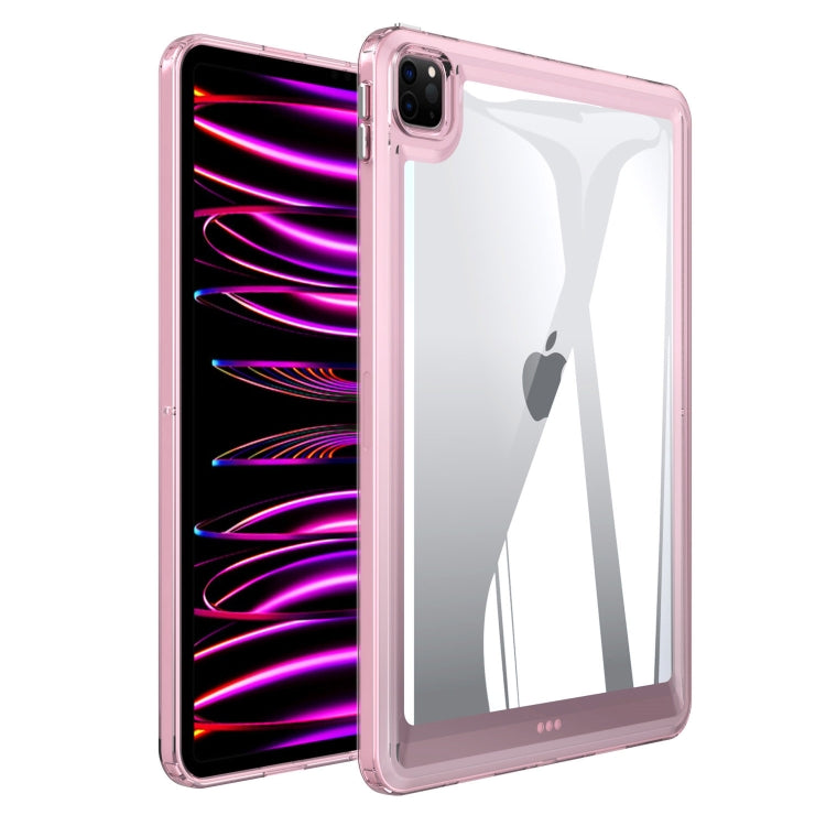 For iPad Pro 12.9 2022 / 2021 / 2020 Transparent Acrylic Tablet Case(Pink) - iPad Pro 12.9 (2022/2021) Cases by buy2fix | Online Shopping UK | buy2fix