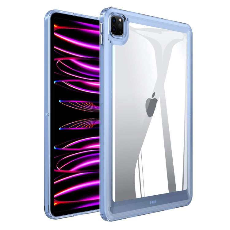 For iPad Pro 12.9 2022 / 2021 / 2020 Transparent Acrylic Tablet Case(Blue) - iPad Pro 12.9 (2022/2021) Cases by buy2fix | Online Shopping UK | buy2fix