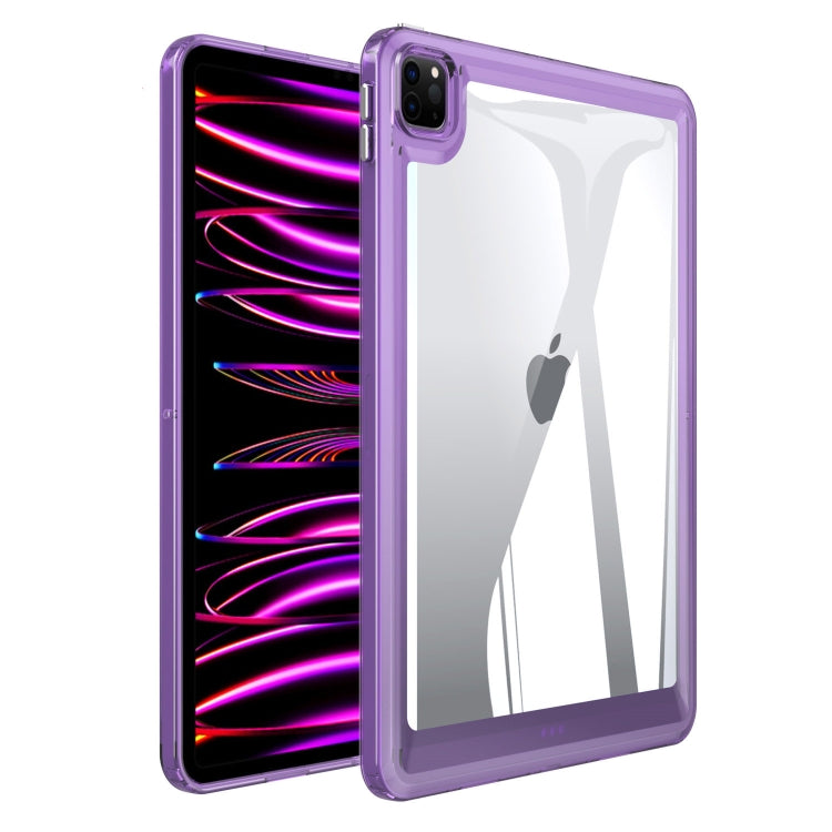 For iPad Pro 12.9 2022 / 2021 / 2020 Transparent Acrylic Tablet Case(Dark Purple) - iPad Pro 12.9 (2022/2021) Cases by buy2fix | Online Shopping UK | buy2fix